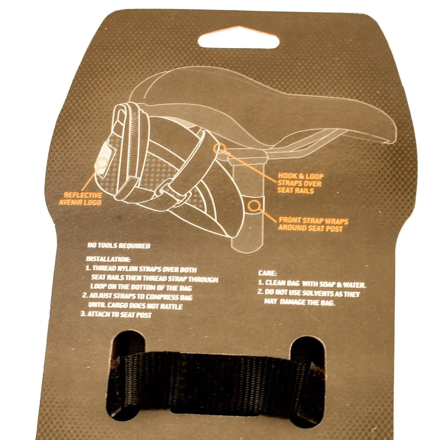 Avenir Big Mouth Small Bicycle Bike Saddle/Seat Bag Brown 27 Cu. In. New