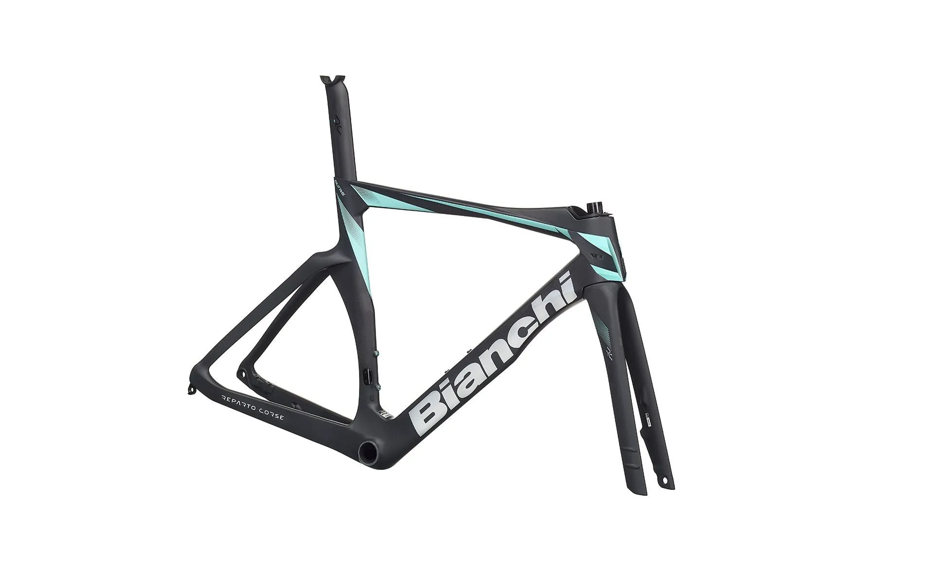 Bianchi Oltre RC Frameset 2023 - Di2 - Manubrio Aero integrato, materiale Carbonio, drop 125mm, reach 80mm, compatibile Di2