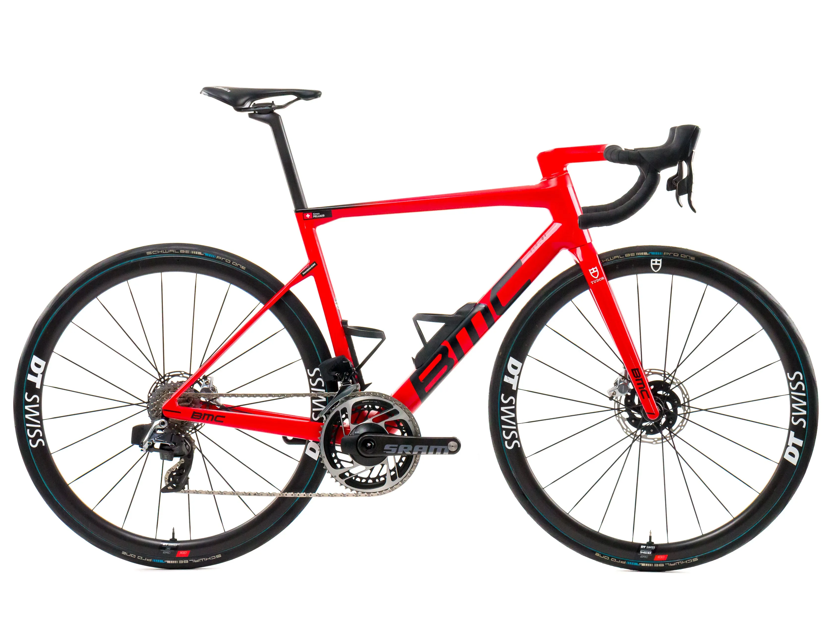 BMC Teammachine SLR01  2023 Team Tudor Pro Cycling S. Pellaud size 54 Sram Red eTap AXS 2x12sp