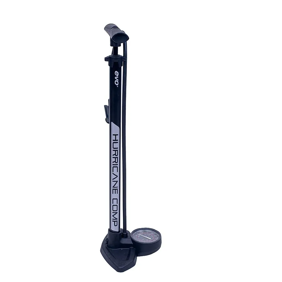 EVO Hurricane Comp Floor Pump SmartHead 180psi Black/Silver