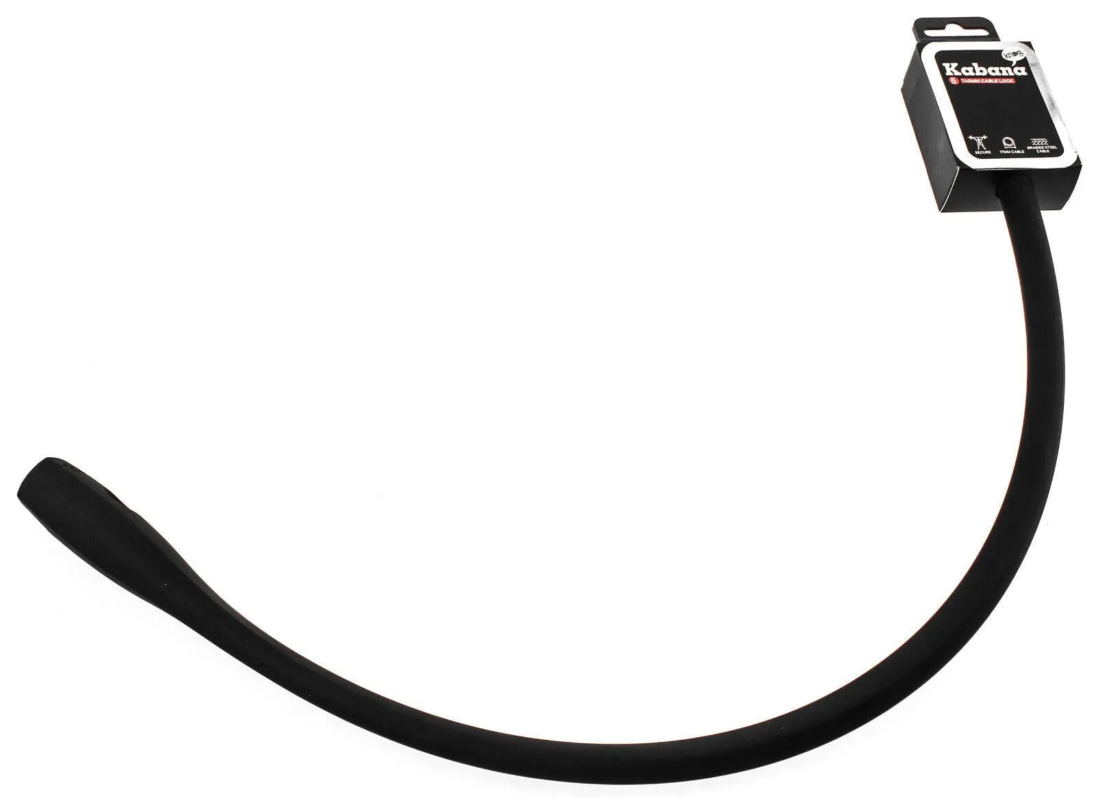 Knog Kabana Cable Bike Lock 740mm Keyed Black Silicone Steel Cable New