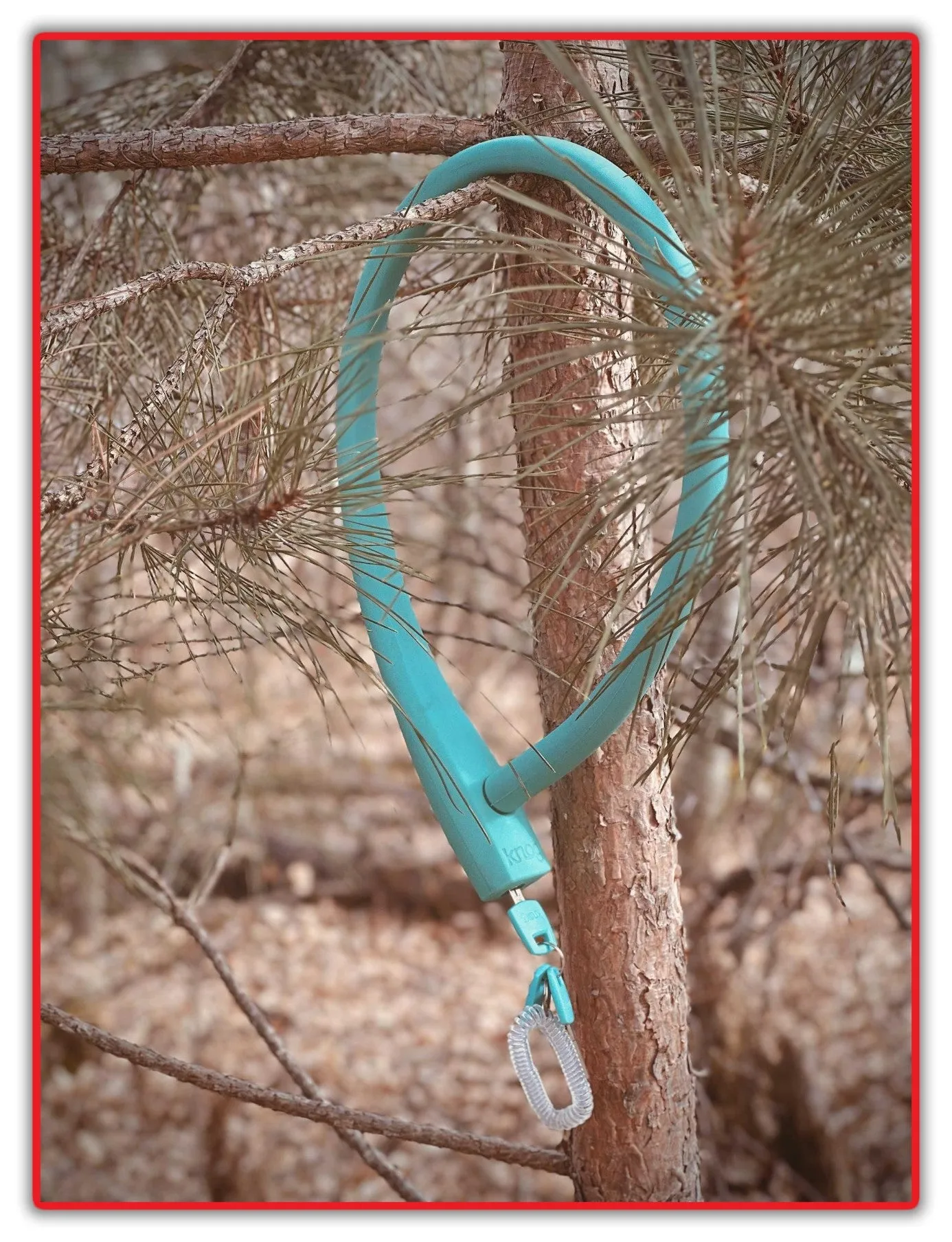 Knog Kransky 880mm Cable Bike Lock With Bracket Turquoise Silicone Steel New