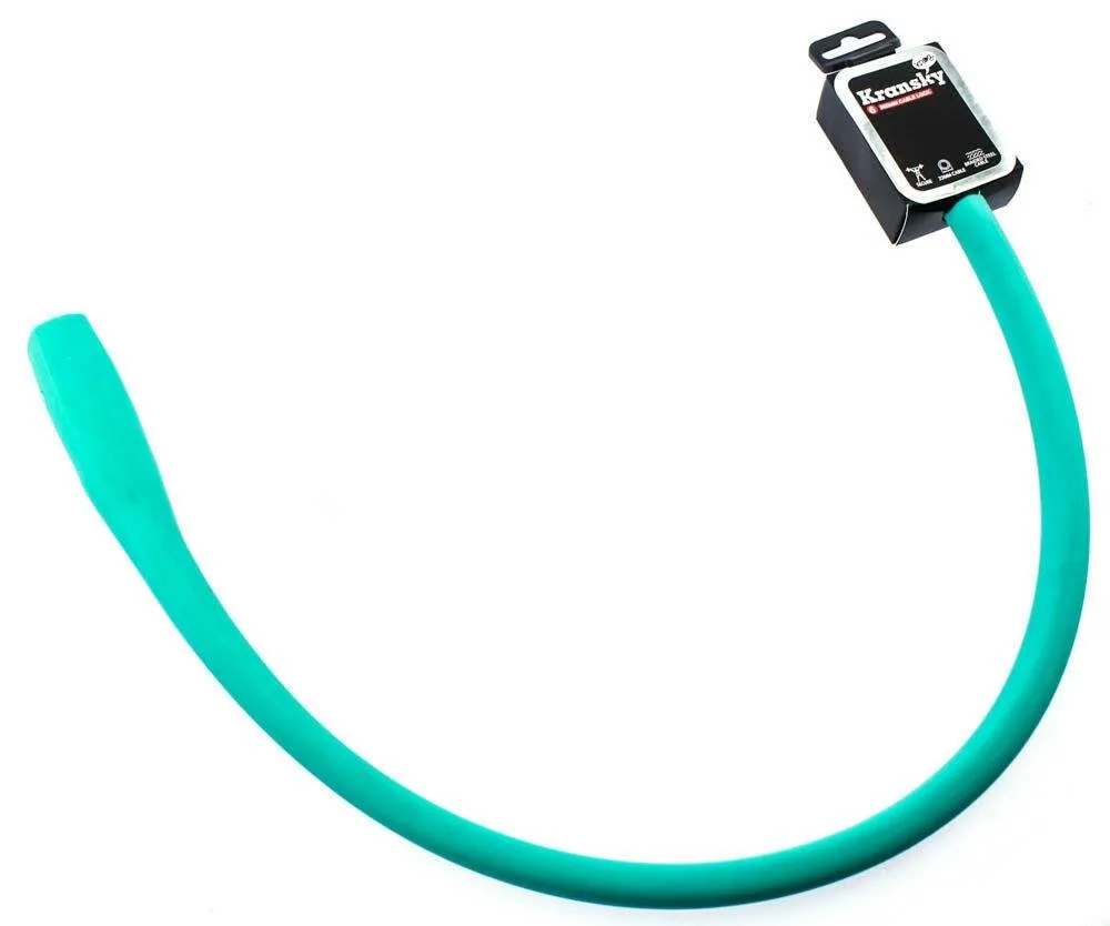 Knog Kransky 880mm Cable Bike Lock With Bracket Turquoise Silicone Steel New