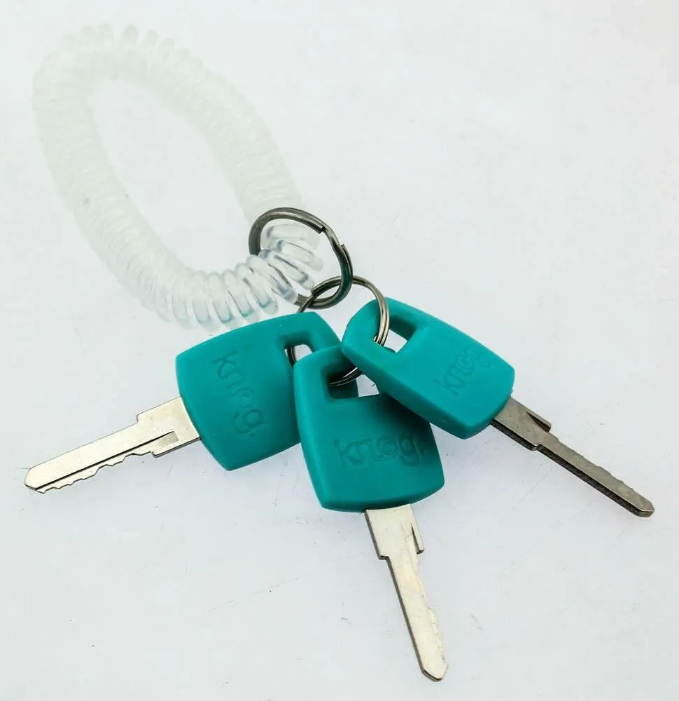 Knog Kransky 880mm Cable Bike Lock With Bracket Turquoise Silicone Steel New