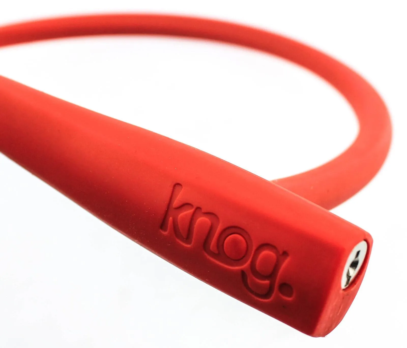 KNOG PARTY FRANK 620mm Cable Bike Lock With Bracket Red Keyed Steel NEW