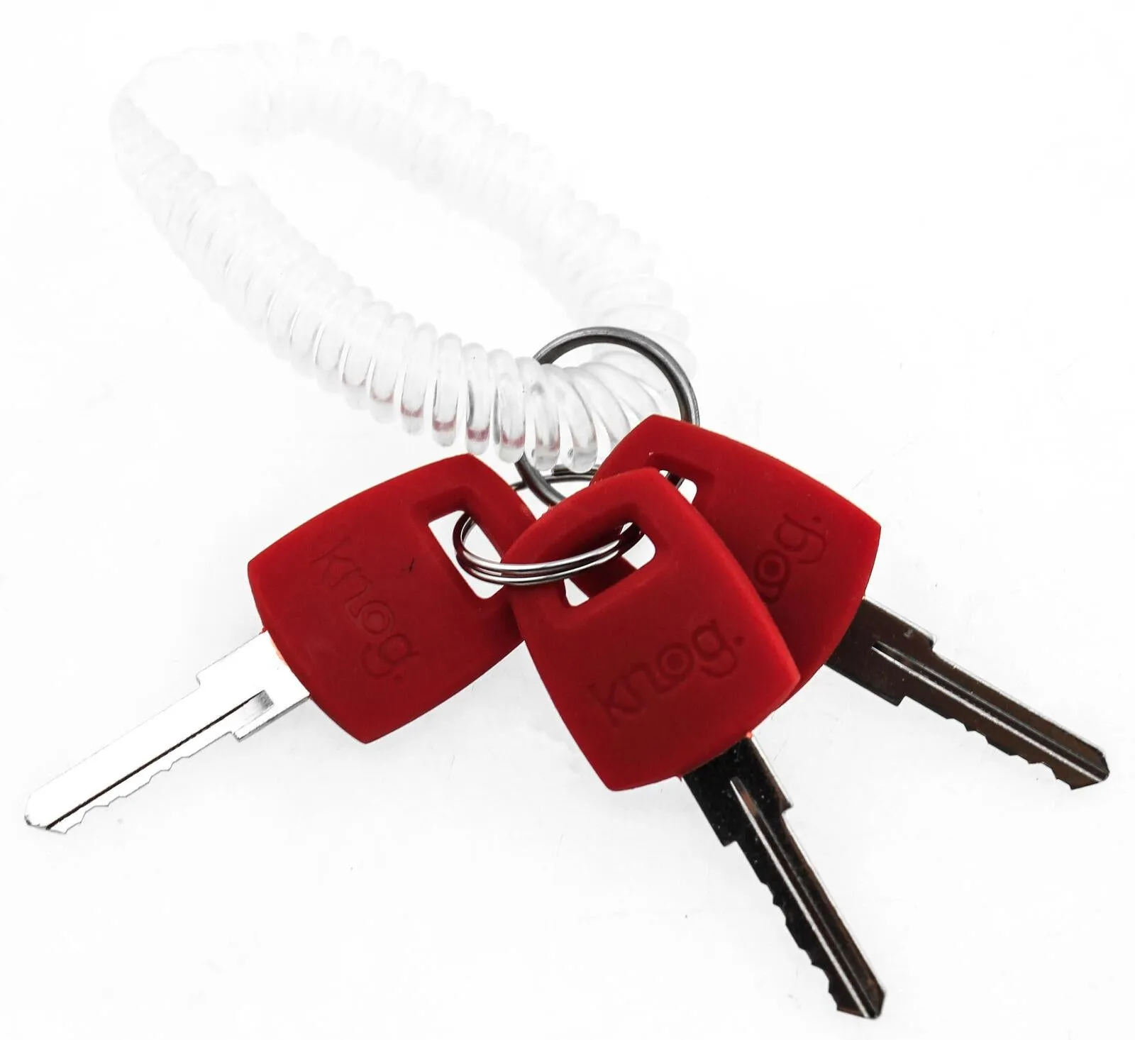 KNOG PARTY FRANK 620mm Cable Bike Lock With Bracket Red Keyed Steel NEW