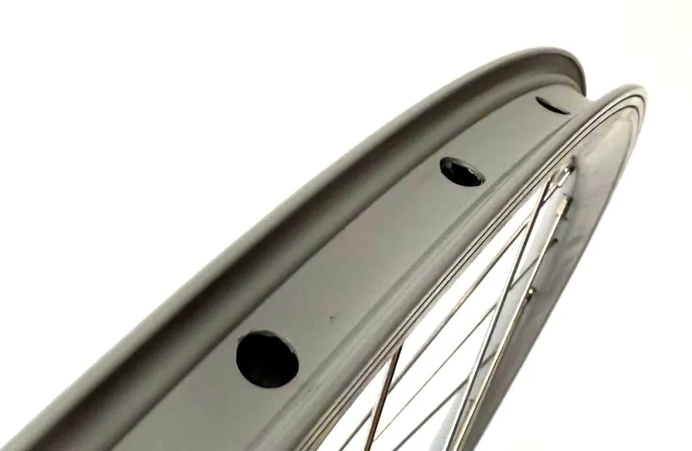 Single Speed Grey Front   Rear Wheelset 700c 32 Spoke   16t Freewheel 120mm rear