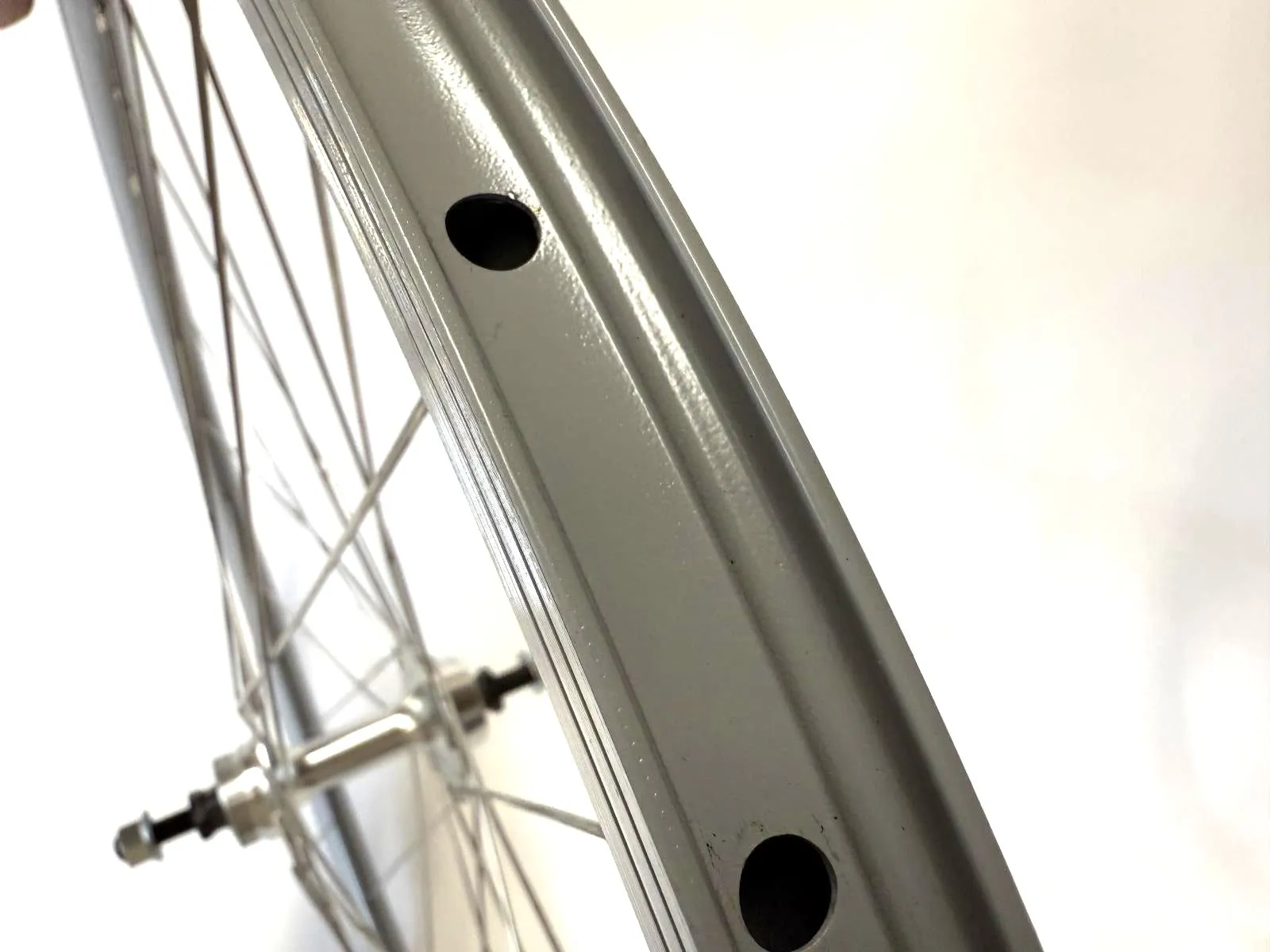 Single Speed Grey Front   Rear Wheelset 700c 32 Spoke   16t Freewheel 120mm rear