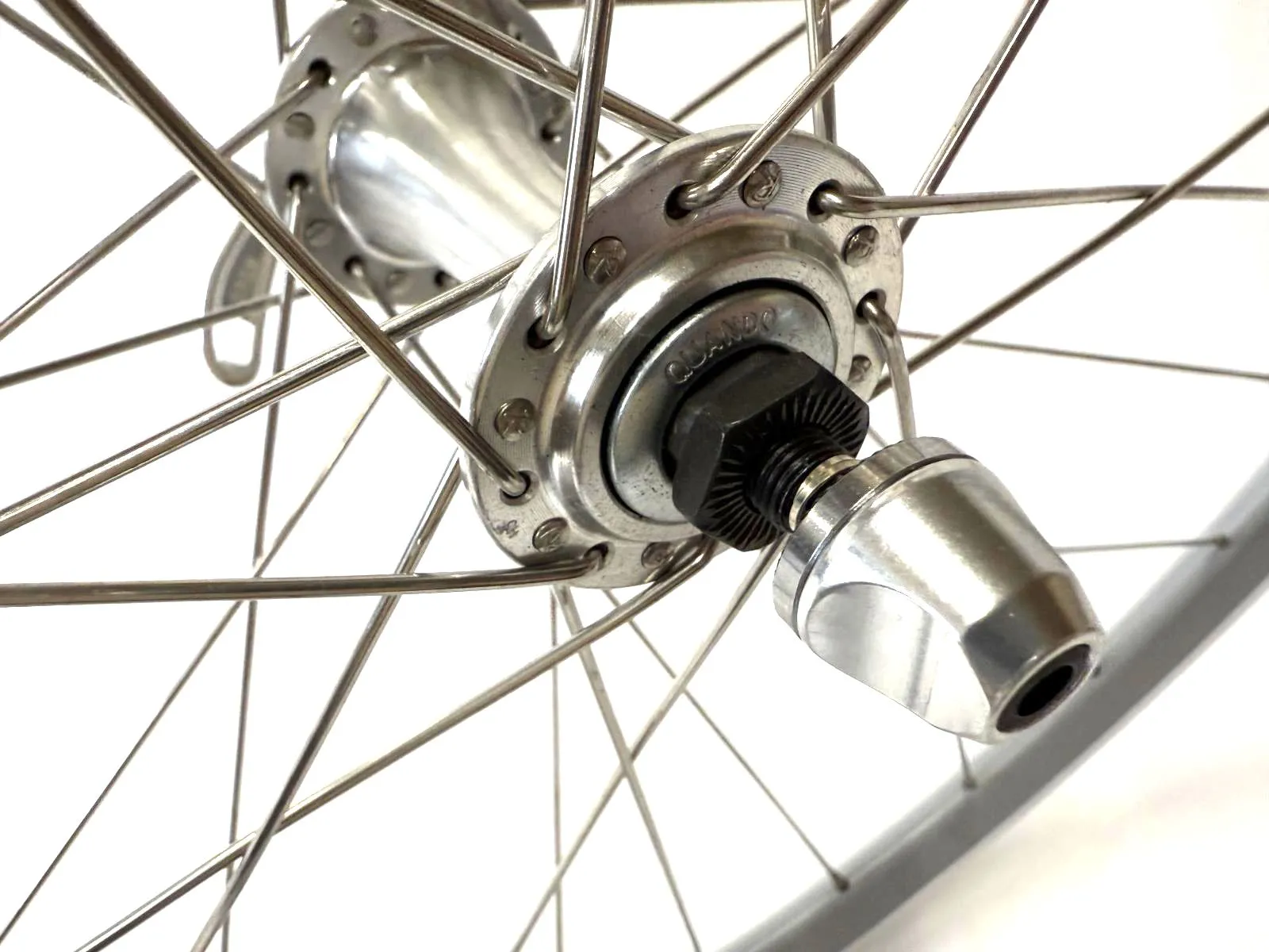 Single Speed Grey Front   Rear Wheelset 700c 32 Spoke   16t Freewheel 120mm rear
